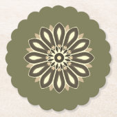 Dessous-de-verre En Papier cadeau de fleurs (Devant)