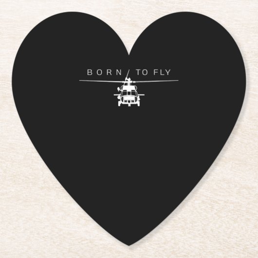 Dessous-de-verre En Papier Cadeau de pilote d'hélicoptère de l'aviation milit (Devant)