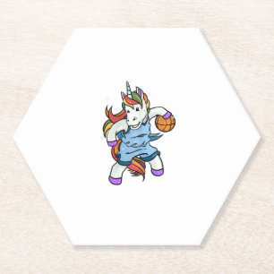 Dessous-de-verre En Papier Cadeau pour fille Basketball Joueur Baller Unicorn