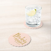 Dessous-de-verre En Papier Cadeaux de Demoiselles d'Honneur en Or Rose (En situation)