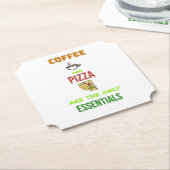 Dessous-de-verre En Papier Café et pizza (Incliné)