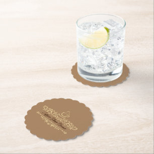 Dessous-de-verre En Papier Café moderne Boulangerie accueil personnalisé Nom