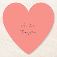 Calligraphie Elégant Coral rose Plaine Nom simple