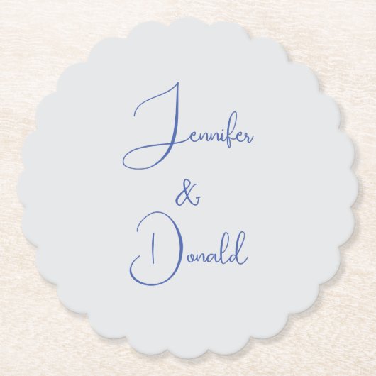 Dessous-de-verre En Papier Calligraphie tendance écriture classique personnel (Devant)