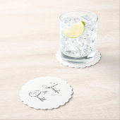 Dessous-de-verre En Papier Calligraphie tendance écriture classique simple pe (En situation)