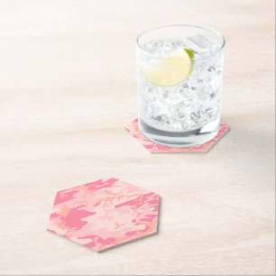 Dessous-de-verre En Papier Camouflage rose, Armée