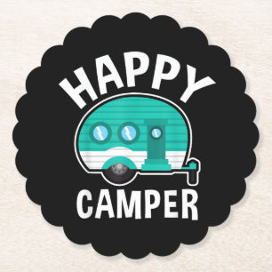 Dessous-de-verre En Papier Camping-car Caravane Vacances Drôle Camping-car