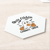 Dessous-de-verre En Papier Cardiac Crew Funny Boo-Ghost Citrouille (Incliné)