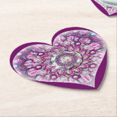 Dessous-de-verre En Papier Cardinal Red Rosace (Incliné)