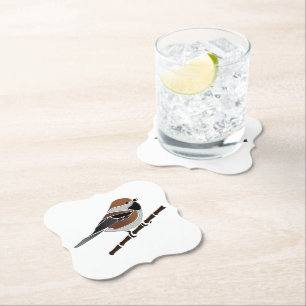 Dessous-de-verre En Papier Caricature adorable boréale pour oiseaux de poule
