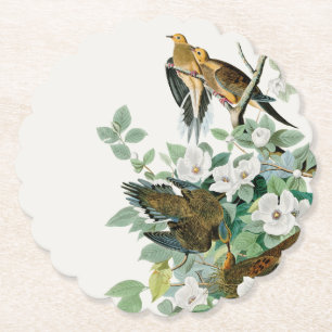 Dessous-de-verre En Papier Carolina Turtle Dove, Birds of America par John Ja