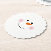 Dessous-de-verre En Papier Carotte mignonne Nez Snowman (Incliné)
