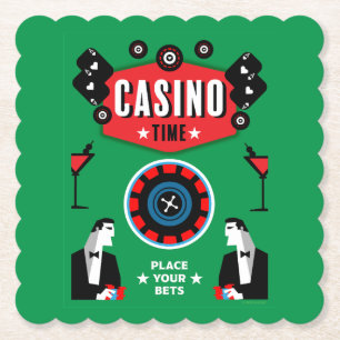 Dessous-de-verre En Papier Casino Gambling Poker Roulette