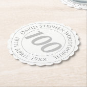 Dessous-de-verre En Papier Célébration commémorative du 100e anniversaire (Incliné)