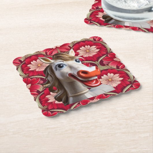 Dessous-de-verre En Papier Ceramic Horse Coaster (Incliné)