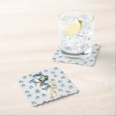 Dessous-de-verre En Papier Ceramic Lion Coaster (En situation)