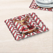 Dessous-de-verre En Papier Ceramic Reindeer Coaster (Incliné)