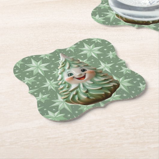 Dessous-de-verre En Papier Ceramic Tree Coaster (Incliné)