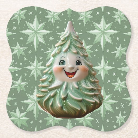 Dessous-de-verre En Papier Ceramic Tree Coaster (Devant)