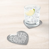 Dessous-de-verre En Papier Céramique gris dentelle (En situation)