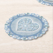Dessous-de-verre En Papier Céramique Lace Bleu clair (Incliné)