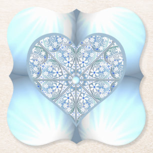 Dessous-de-verre En Papier Céramique Lace Bleu clair