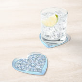 Dessous-de-verre En Papier Céramique Lace Bleu clair (En situation)