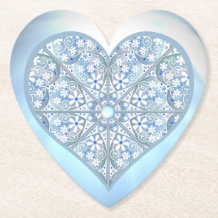 Dessous-de-verre En Papier Céramique Lace Bleu clair