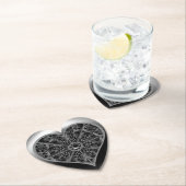 Dessous-de-verre En Papier Céramique noir (En situation)