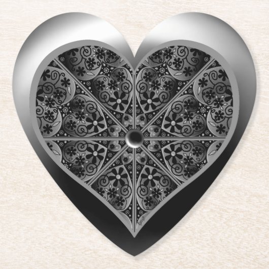 Dessous-de-verre En Papier Céramique noir (Devant)