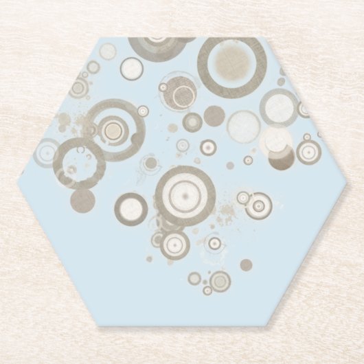 Dessous-de-verre En Papier Cercles flottants de mod (Devant)