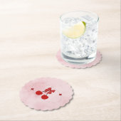 Dessous-de-verre En Papier Cerise (En situation)