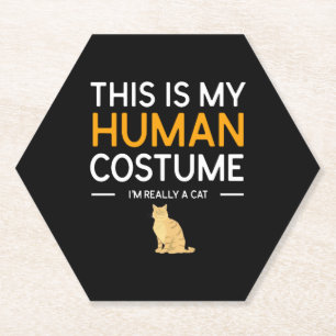 Dessous-de-verre En Papier C'est mon costume humain Je suis vraiment une chem