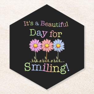Dessous-de-verre En Papier C'est une belle journée pour le Graphisme souriant