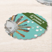 DESSOUS-DE-VERRE EN PAPIER CHAÎNES DE GUITARE AU SOLEIL (Incliné)