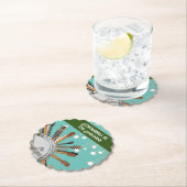 DESSOUS-DE-VERRE EN PAPIER CHAÎNES DE GUITARE AU SOLEIL (En situation)