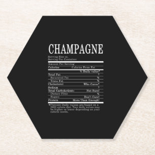 Dessous-de-verre En Papier Champagne Funny Nutrition Fiches Thanksgiving Chri