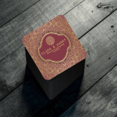 Dessous-de-verre En Papier Champagne gold calligraphy romantic weeding