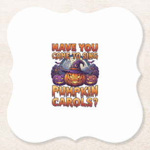 Dessous-de-verre En Papier Chants de citrouille Chapeau de sorcière d'Hallowe