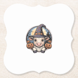 Dessous-de-verre En Papier Chapeau de sorcière de veau de Halloween mignon Gr