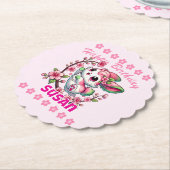 Dessous-de-verre En Papier Charming Sakura Bunny (Incliné)