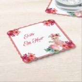 Dessous-de-verre En Papier Chasse aux Oeufs de Pâques Lapin Rustique Chick Ca (Incliné)