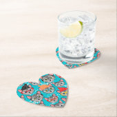 Dessous-de-verre En Papier Chat dans le casquette (En situation)