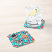 Dessous-de-verre En Papier Chat dans le casquette (En situation)