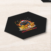 Dessous-de-verre En Papier Chat drôle Hallothanksmas Halloween Thanksgiv (Incliné)