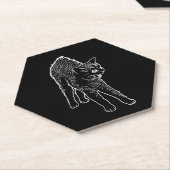 Dessous-de-verre En Papier chat en colère (Incliné)