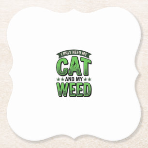 Dessous-de-verre En Papier Chat et herbe vintage gravure T-Shirt Design_1