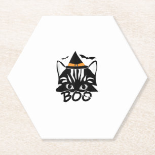 Dessous-de-verre En Papier Chat Kitten Kitty Novelty Funny Halloween Éffrayan