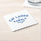 Dessous-de-verre En Papier Chat Ladies For Kamala 2024 Custom State Party (Incliné)