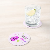 Dessous-de-verre En Papier Chat lilas mou (En situation)